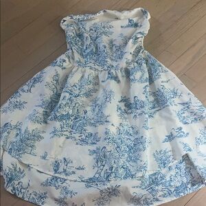 SHEIN Blue and White Amalfi Portofino Print Mini Dress Small